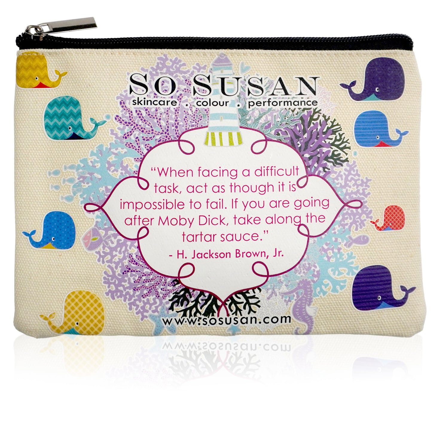Eco-Chic Canvas Makeup Bag - I Love Chasing Big Goals