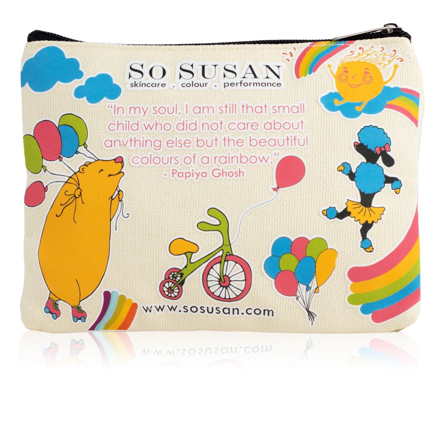 Eco-Chic Makeup Bag - I Love Rainbows