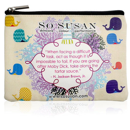 Eco-Chic Canvas Makeup Bag - I Love Chasing Big Goals