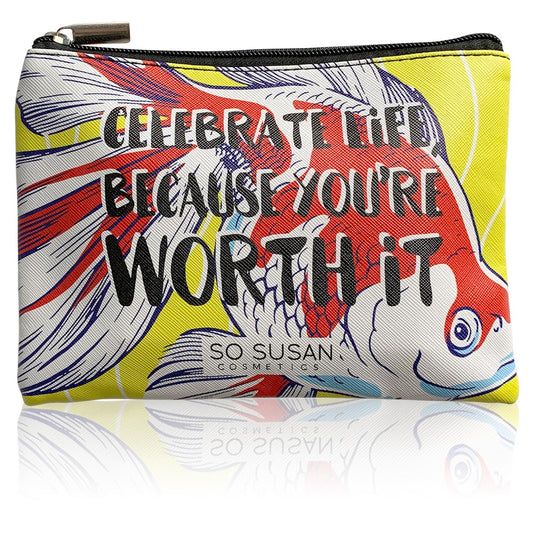 Limited-Edition Makeup Bag - Celebrate Life, Because You're Worth It