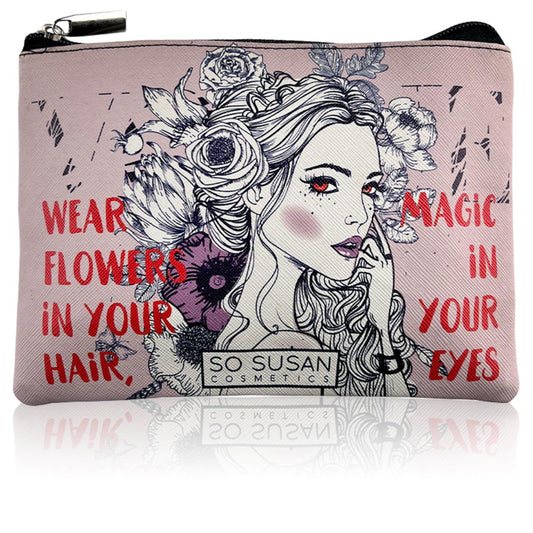 Limited-Edition Makeup Bag - Wear Flowers In Your Hair, Magic In Your Eyes