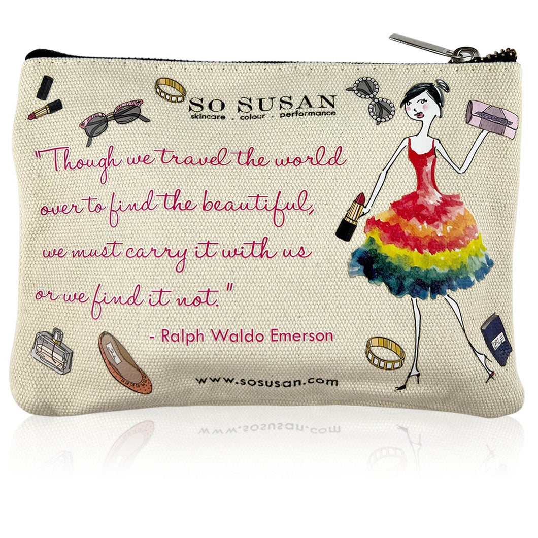 Eco-Chic Canvas Makeup Bag - I Love To Travel